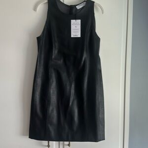 MM LaFleur Vegan Black Leather Dress